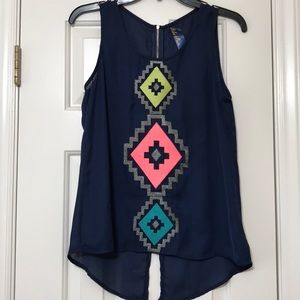 Blue Rain navy tank